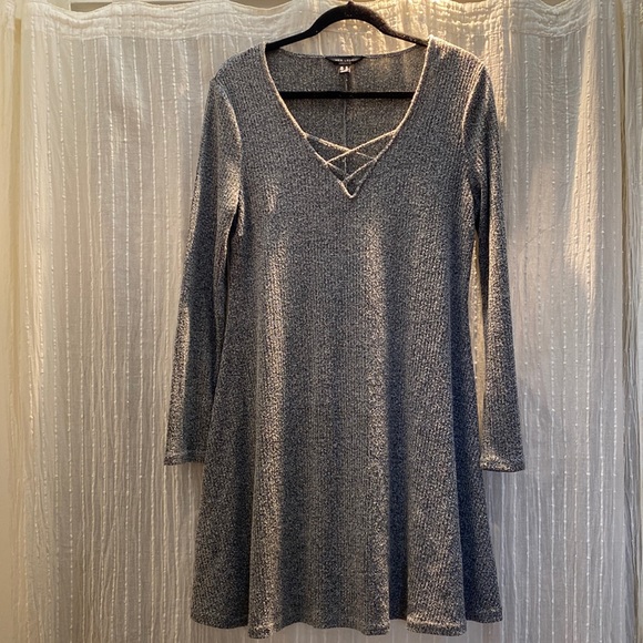 New Look grey long sleeved dress, Size 12 - Picture 1 of 5